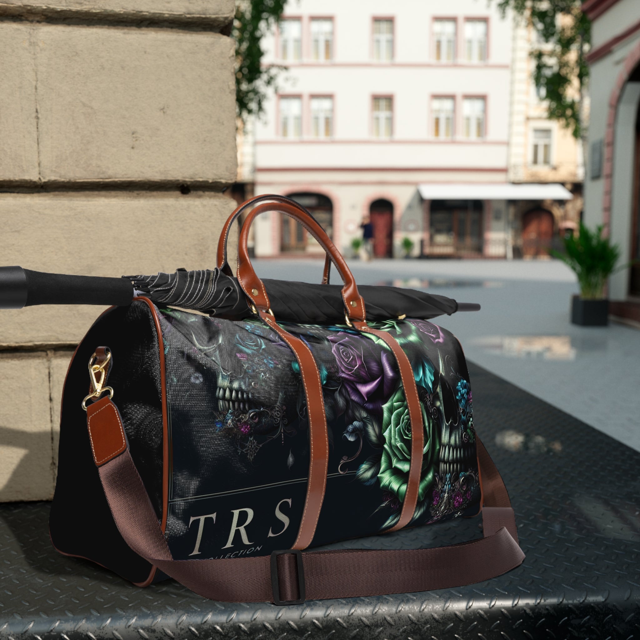 The TRS Skulls & Roses Waterproof Travel Bag