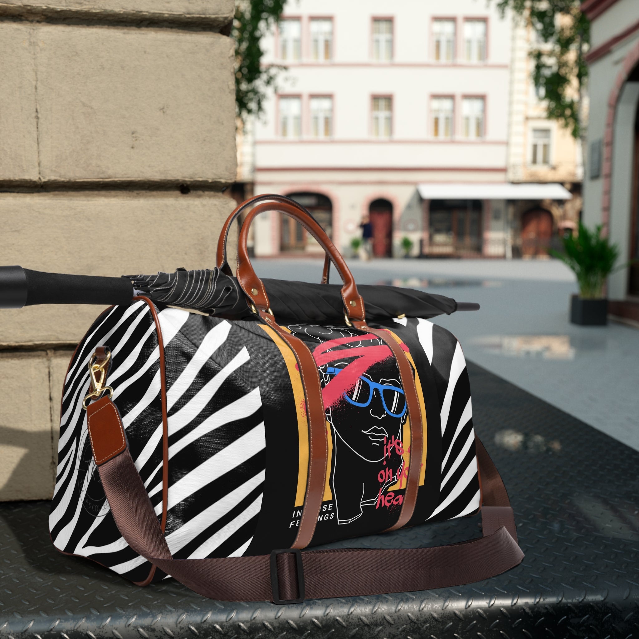 The TRS Premium Zebra Chic Waterproof Travel Duffel —