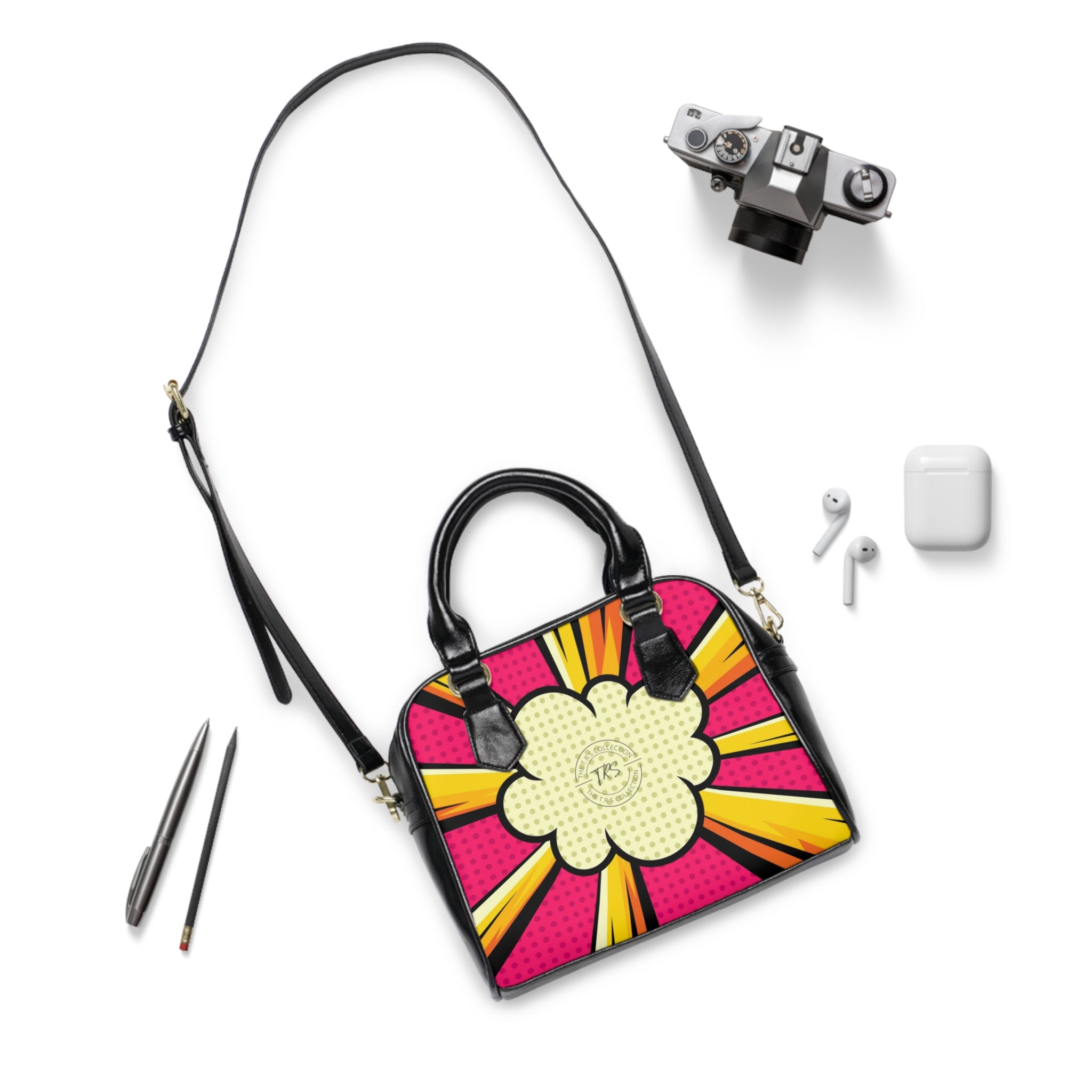 The TRS Premium Super Cute Yellow & Pink Pop Art Tote Bag