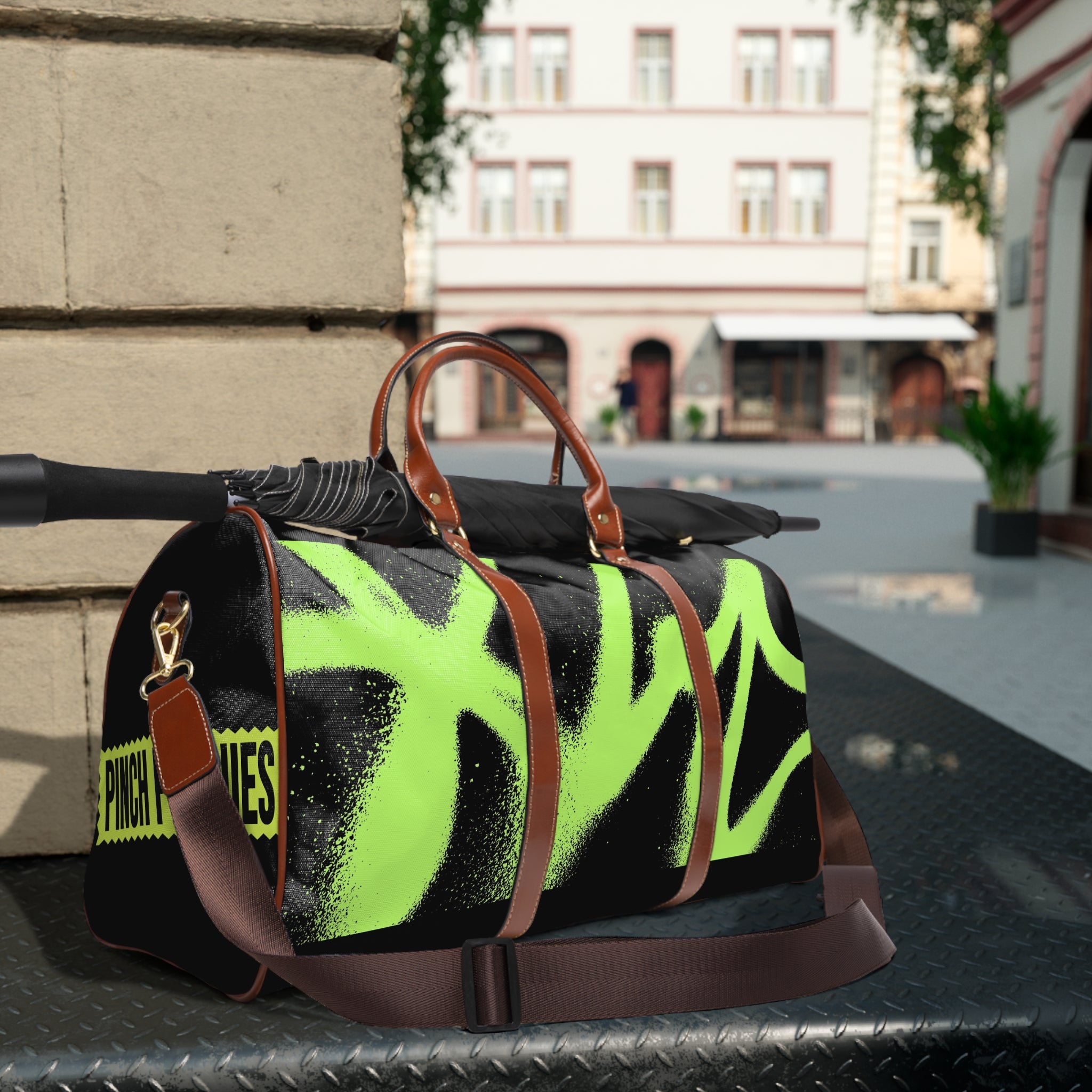 Neon Graffiti Waterproof Travel Bag