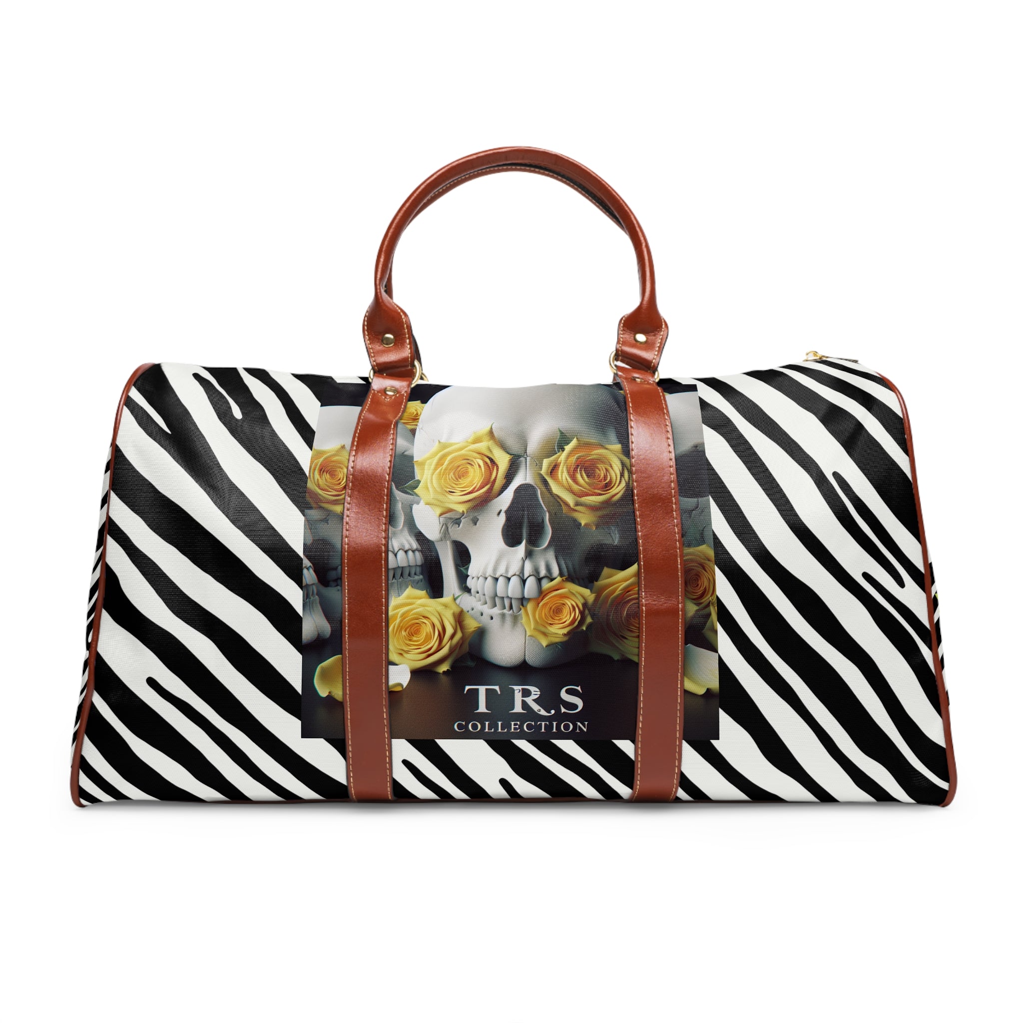 The TRS Zebra, Skull & Yellow Roses Large Duffel Bag