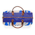 Blue Brushstroke Waterproof Travel Duffel Bag — Durable Weekend/Carry-On Bag