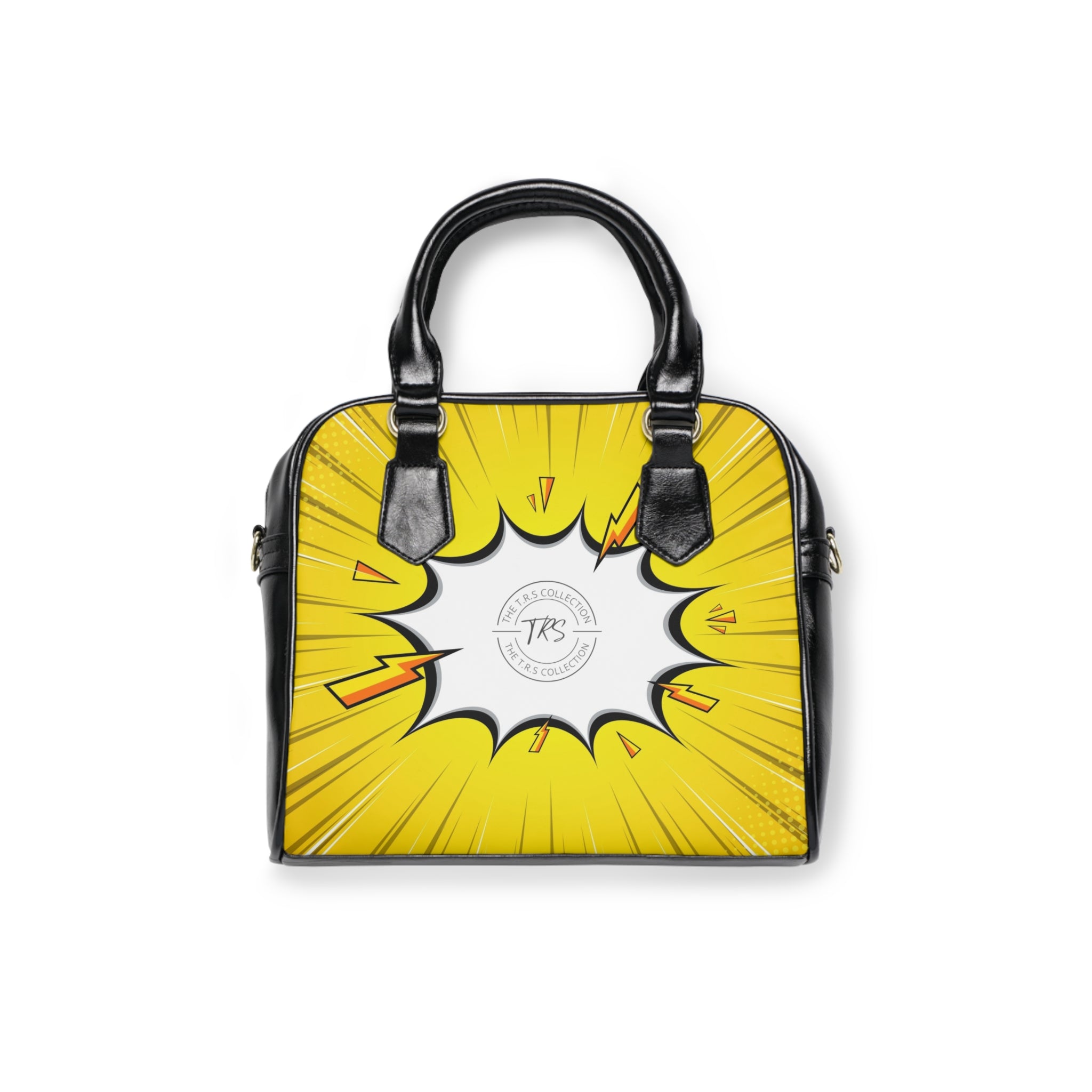 The TRS Premium Yellow Burst Comic Pop Art Shoulder Handbag —